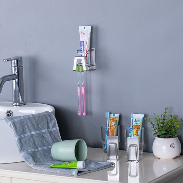 ##/Tannbørsteholder veggmontert for tannbørster på badet uten boring##/