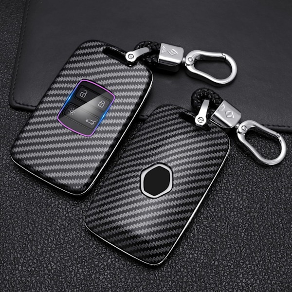 ##/Renault nøglering med ring - sort, blødt materiale, nøglering##/