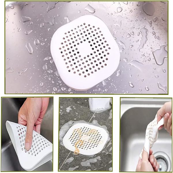 2 kpl (harmaa, noin 14 * 14 cm) silikoninen viemärisuoja, keittiön viemäri