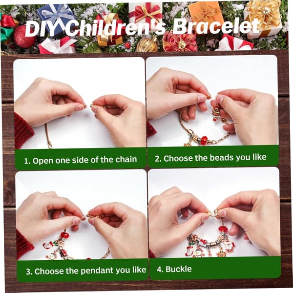 Adventskalender - bjelle blindboks - DIY barne-armbånd