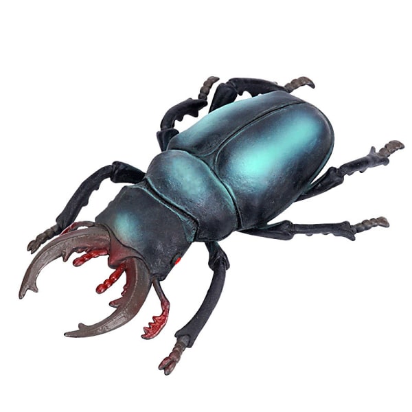 #Piece Simulation Unicorn Beetle Järnbagge Dekoration Delikat och giftfri PVC-insektleksak Pojke- och flickgåva#