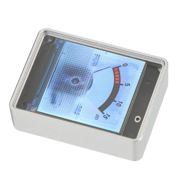 VU Meter Aluminiumlegeringsskal 1,3 Tommer Display Stemmeaktiveret Knapjustering VU Panel Meter Niveau Forstærker