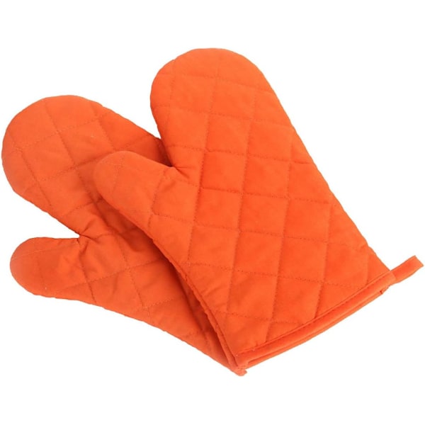 2 stk Ovn Hansker Polyester-bomull Varmebestandige Ovn Hansker for Mi