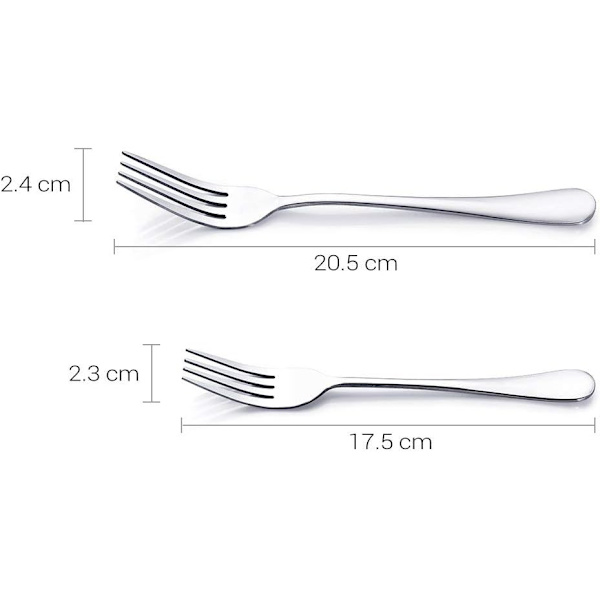 20,5 cm Rostfritt Stål Gaffel för Biff Kött Sallad, Diskmaskinsäker