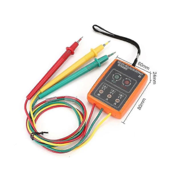 Ny 3-faset sekvensrotationstester Indikator Detektor Måler LED-summer med bærbar pose Td-led