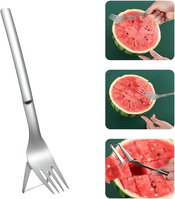 To-i-en vannmelon-skjærer og kuttemaskin i rustfritt stål