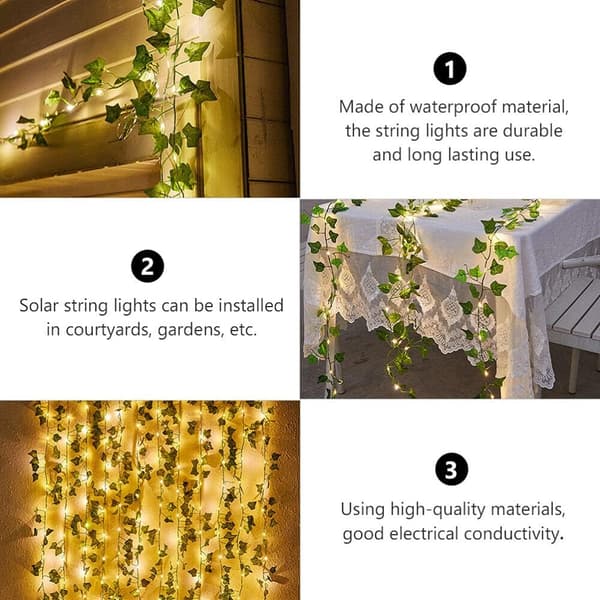 Solar Rattan Lights, Vattentäta Rattan Stjärnklara Ljus, Trädgård