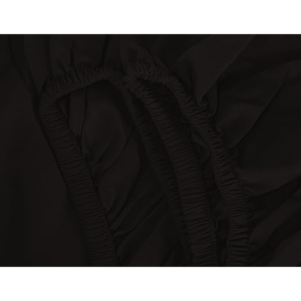 Microfiber lagen sort 160 x 200 x 30 cm
