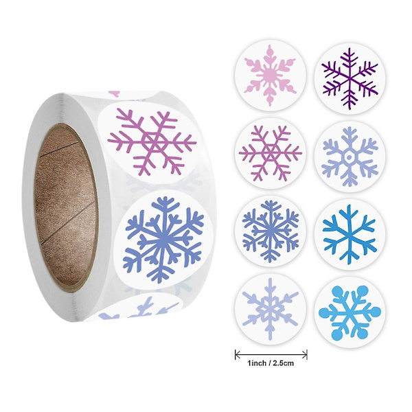 Snefnug Glædelig Jul Stickers Slikpose Konvolutter Forseglings Etiket Sticker Julegaver Æske Dekorationer qy724-100stk