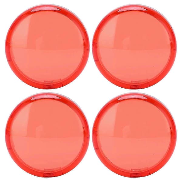 4 stk. 6 cm/2,36 tommer Motorcykel Blinklys Glas Dæksel ABS Universal Motorcykel Tilbehør Rød