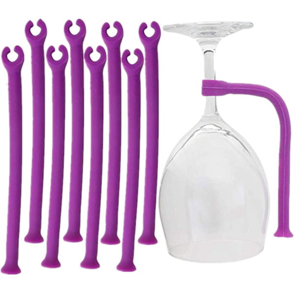 ##/Diskmaskinsäker Glashållare Set om 8 - Silikon Vin Glashållare##/