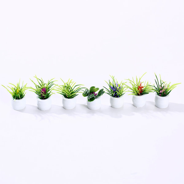 14 stk. Dukkehust Miniatyrplanter Bonsaiplante 1:12 Mini Potteplanter