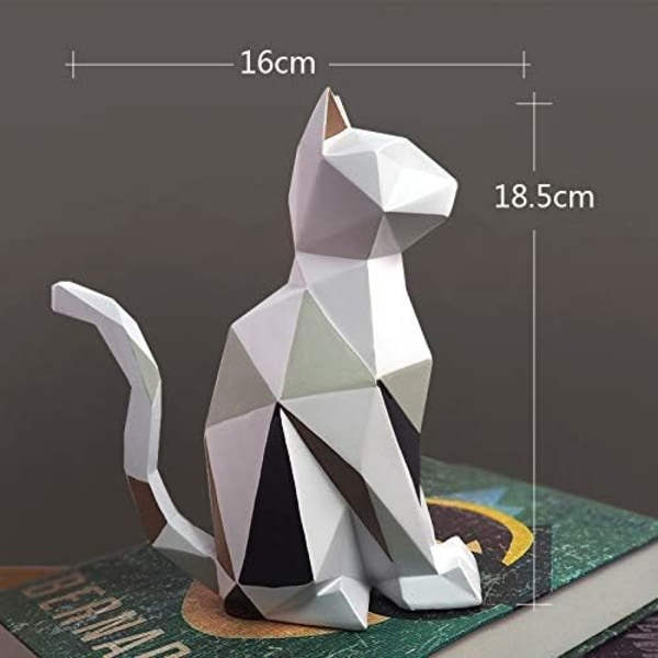 Amoy-Art Cat Statue Figur Dyre Skulptur Decor Dyr Moder