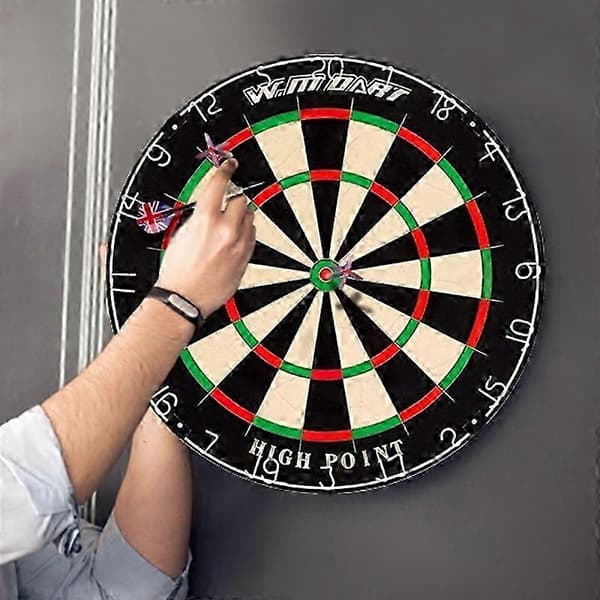 18 tommer sisal mesh design sømløs bullseye dartskive sæt med 6 pile