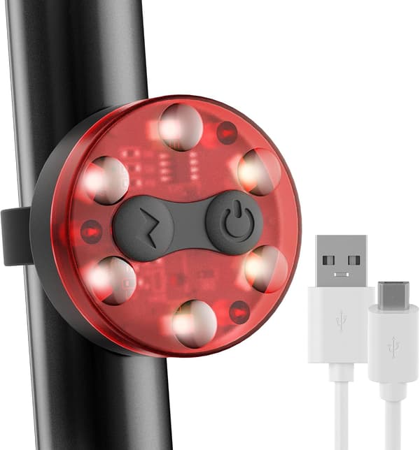 ##/USB Laddningsbart Cykel Bakljus Cykel Bakljus Klämma 6 LED##/