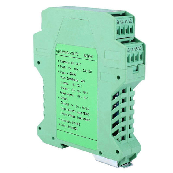 DC 24V DC Strømsignal Isolator Transmitter 4-20mA PLC Detekter Signal Conditioner(#2)
