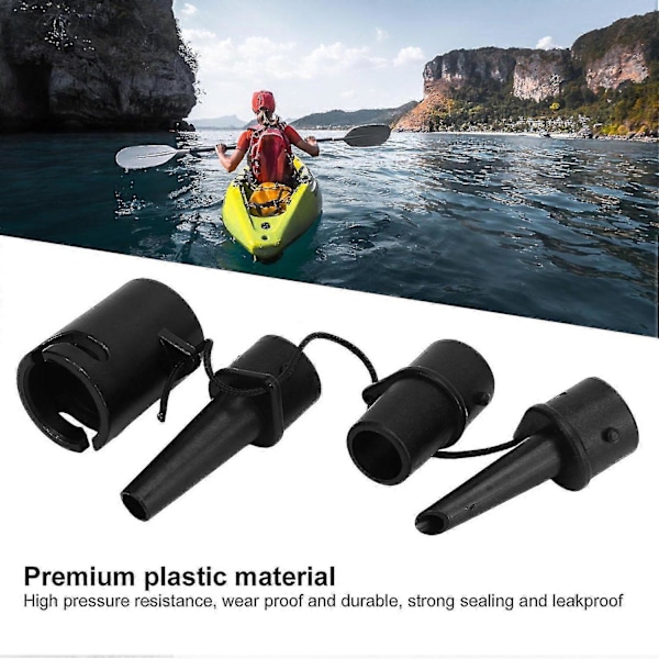 Oppblåsbar Luftmadrass Pumpe Dyser Sett - Erstatningsventiladapter for Paddle Board og Luftsofa