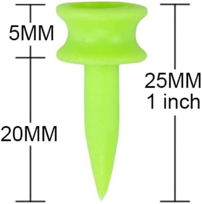 Pakke med 100 Plastik Golf Tees 25MM Små Grønne Golf Tees