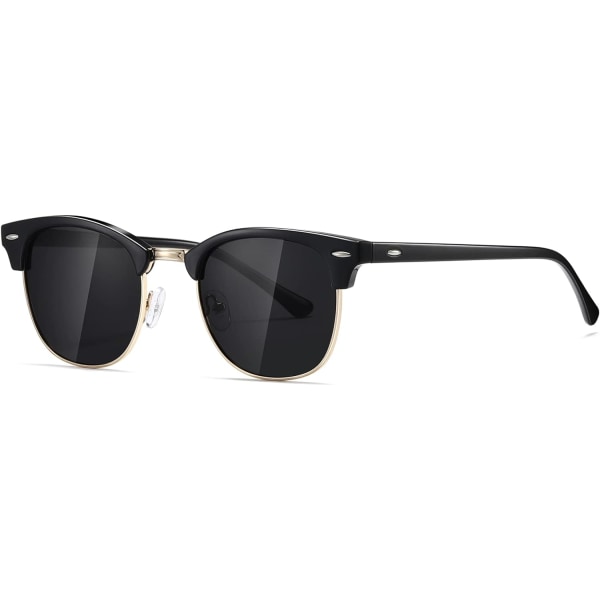 Vintage Polariserende Solbriller Unisex Retro Halvrammeløse