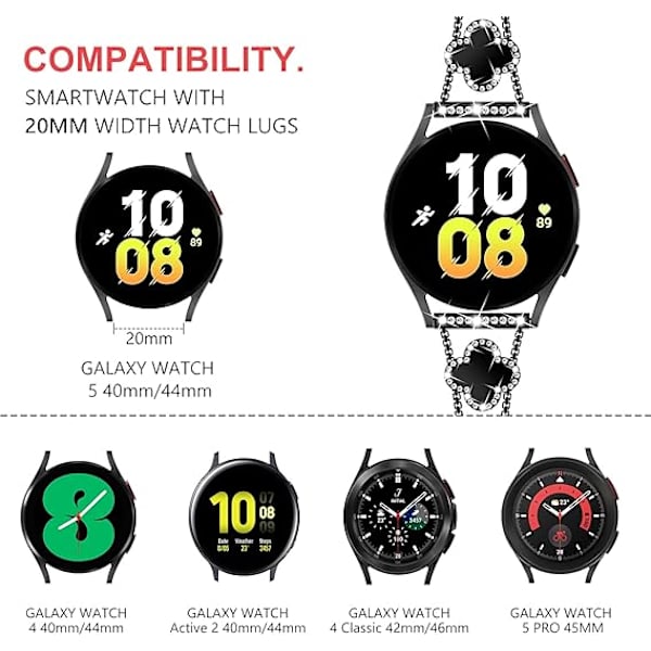 Kompatibel med Samsung Galaxy Watch 4 rem 40mm rem til Galaxy