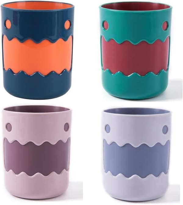 4-pack Okrossbara Badrumsmuggar Söta Monster Miljövänliga