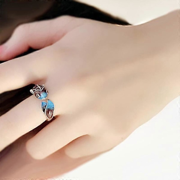 Koi Ring, Justerbar klassisk design för kvinnor med färgstarka detaljer för lycka