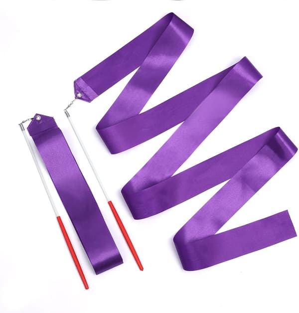 2 x 2 meter snurrande dansband - lila, barnens gymnastikband