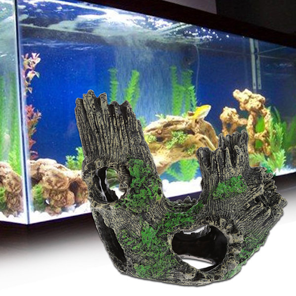 ##/Akvarietrunke 1 stykke for akvariumsdekorasjon for å skjule reker og fisk Steinlandskap Hule Tre Akvariumsdekorasjon##/