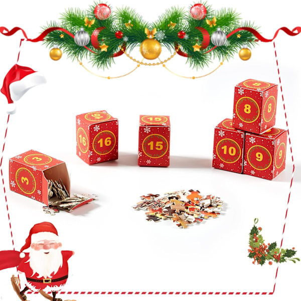 ##/Julepuslespil, 1008 brikker Julepuslespil, 24 dage##/