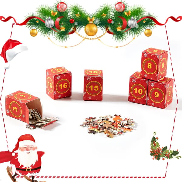 Julepuslespill, 1008 brikker, 24 dager