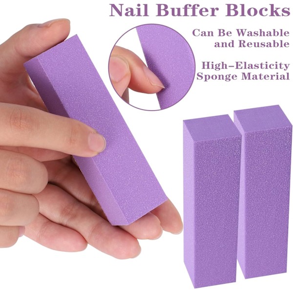 10 stk. neglebufferblokk, profesjonell 120 grit negleslipeblokk