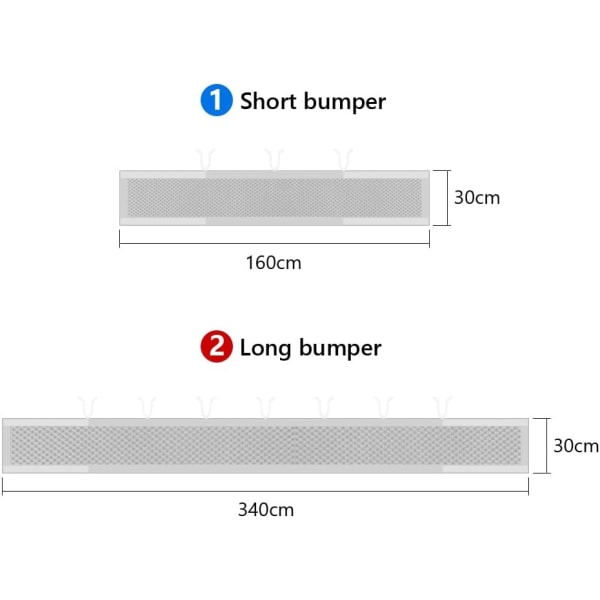 Baby Cabin Bumper, Sengestol Bumper, 3D Mesh Fôr, Trygt for Seng Luft