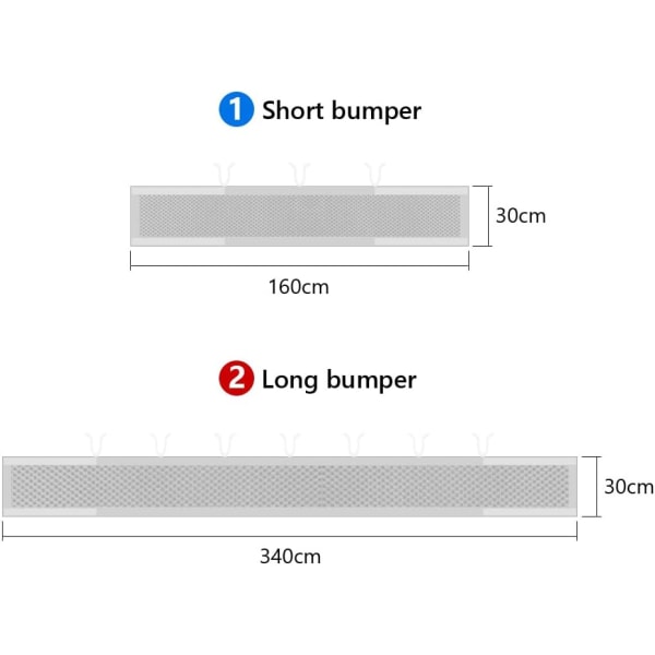Baby Cabin Bumper, Spjälsängsskydd, 3D Mesh Foder, Säkert för Spjälsängens Luft
