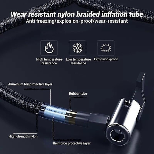 12V 140PSI 6000mAh Langaton Mini Auton Rengas Sähköinen Kannettava Ilmapumppu Digitaalinen Rengaspaineen Täyttölaite