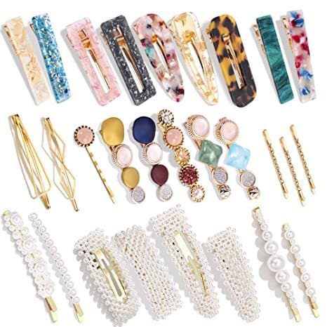 28 stk. Perle Hårklips Mode Koreansk Stil Barrette Piger Barret