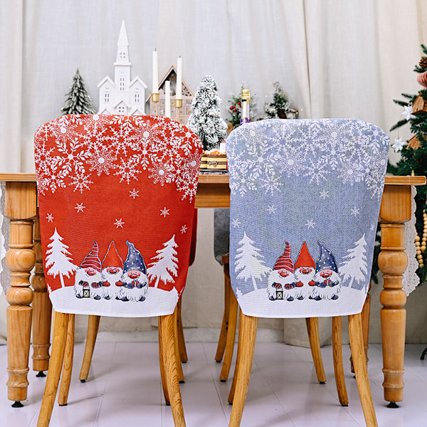 ##/Set med 2 Snöflingestolsöverdrag, 48x57cm, Kreativ Dekoration för##/