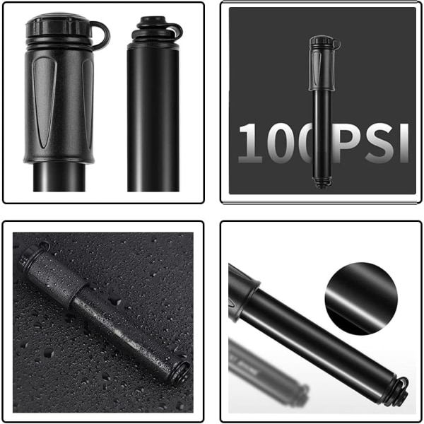 Pyöränpumppu, Mini Kannettava Käsipumppu, 100PSI Alumiiniseos