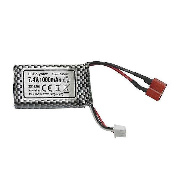 Flyhal FC600 HBX 16890A 1/16 RC-auton varaosa 7.4V 1000mAh 25C T-liitin Lipo-akku Ajoneuvomallien osat