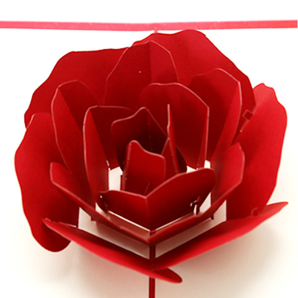 ##/4 stk 3D Pop-up Gratulasjonskort for bursdag til kone, rosa rosebukett Pop-up kort, bryllupsdag, valentinsdag##/