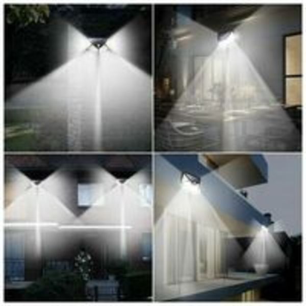 2-pack solbelysning med rörelsesensor 100LED fyrkantig