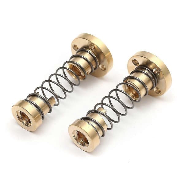 T8 Anti-Backlash Fjærbelastet Mutter For 8mm Acme Gjenget Stang Ledeskrue