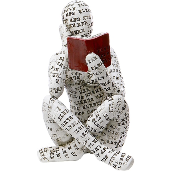 Hemdekoration Pulp Läsande Kvinna Figur Staty Estetisk