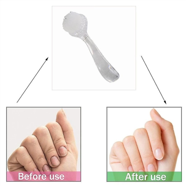 Nagelskurnings- och rengöringsborste - Gör-det-själv-nagelverktyg med tunt handtag för nagelförstärkning - Lilyme