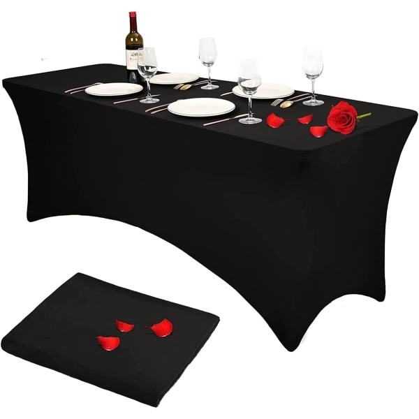 183cm Polyester Stretchduk för Rektangulärt Bord med Elastisk Kant