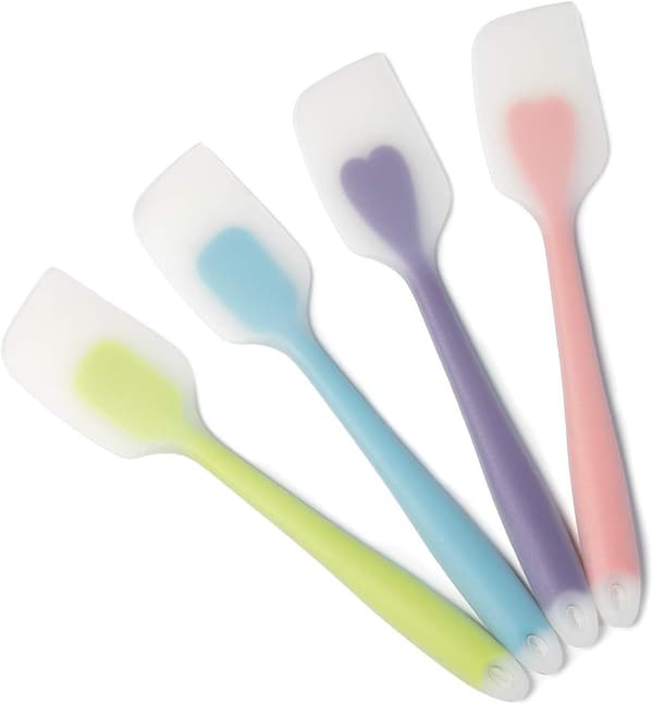 Sett med 4 - 2 stiler Fleksible Silikon Spatler, Silikon Pastry Sp