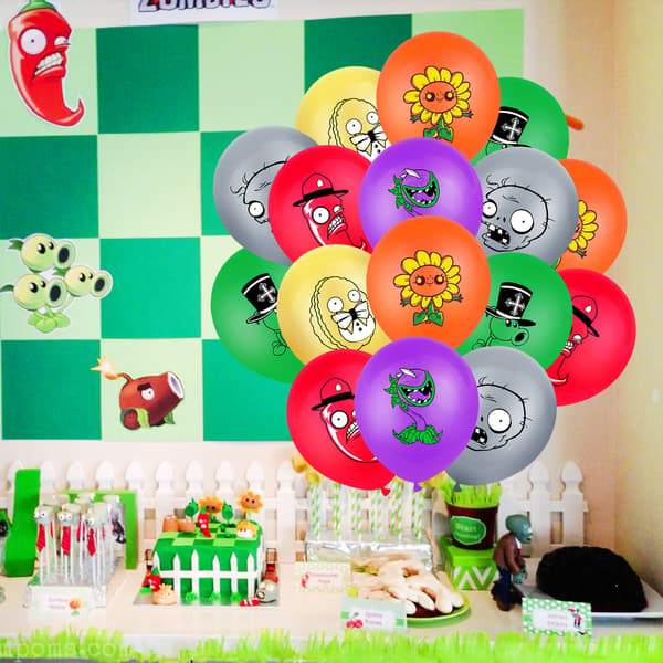 32 Stykker Plants VS Zombies Festutstyr, Inkludert PVZ Gratulerer Med Dagen Banner