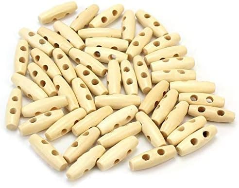 Treknapper i olivenform, treknapper til frakk, 50 stk, 3 cm