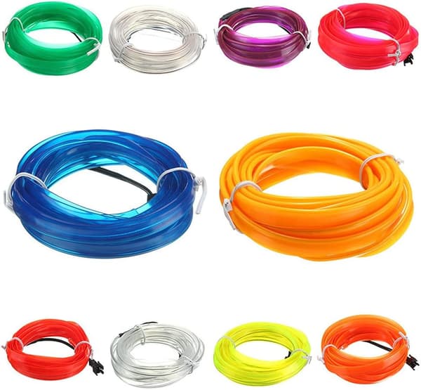 5M/15FT, Lila Tråd Inre Bil LED-Stripljus, USB Neon Glow