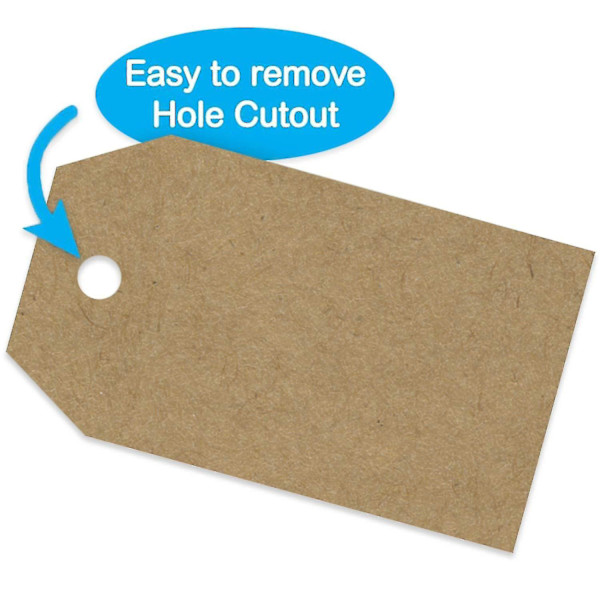 1,15&quot; x 2&quot; 2 Ruller Naturbrun Kraft Gaveetikettklistremerker, 300 Etiketter Per Rull