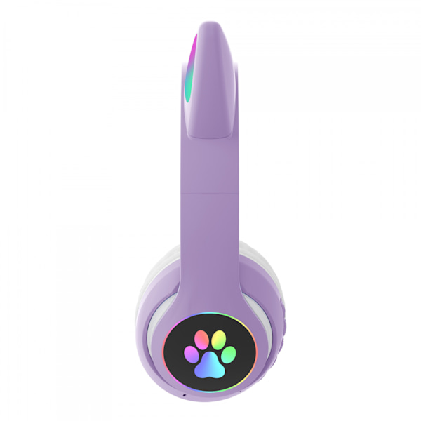 ##/Langattomat lasten kuulokkeet LED-valoilla, kissan korvilla ja mikrofonilla Bluetooth##/